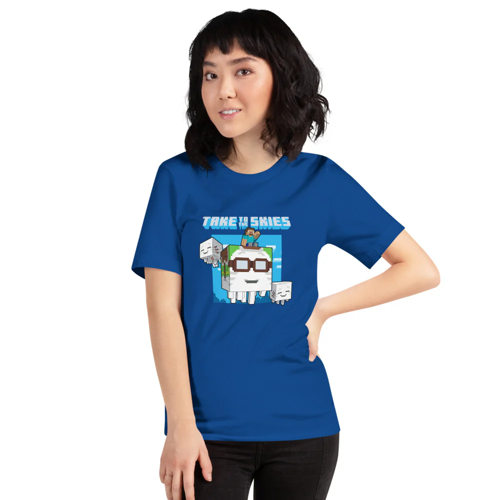 Minecraft Take the Skies Ghast Adult T-Shirt - Image 7