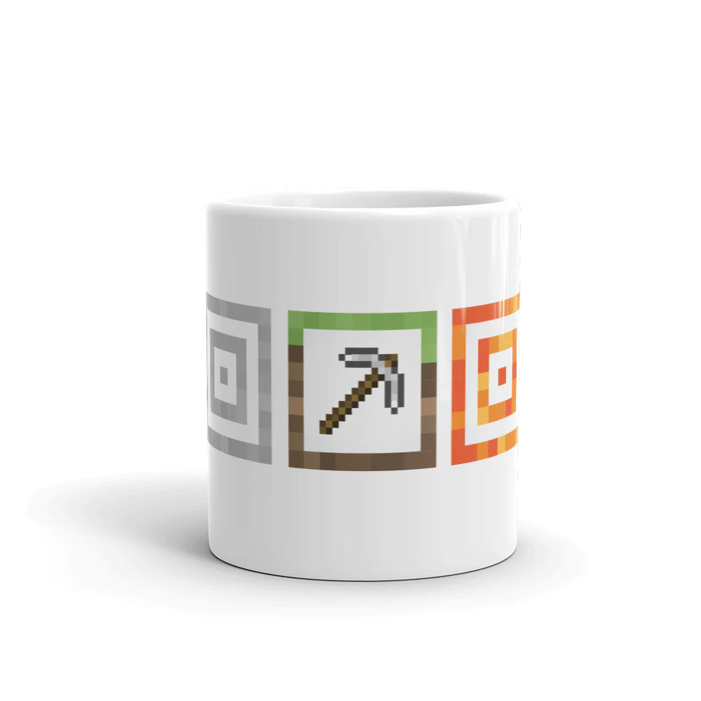 Minecraft Texture Icons White Mug - Image 2