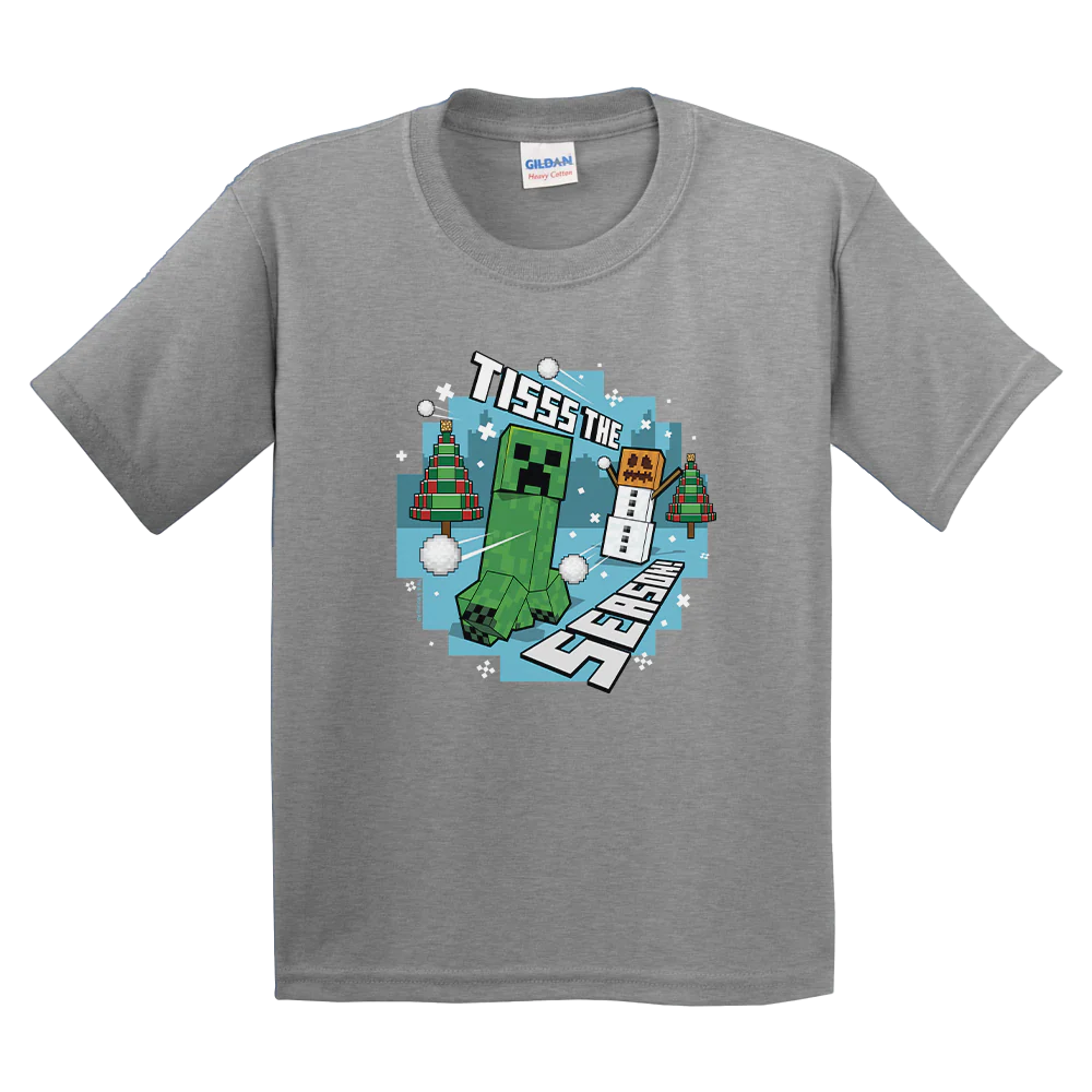 Minecraft Tis The Season Kids Short Sleeve T-Shirt