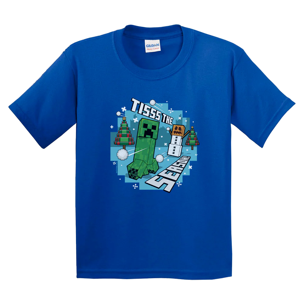 Minecraft Tis The Season Kids Short Sleeve T-Shirt - Image 5