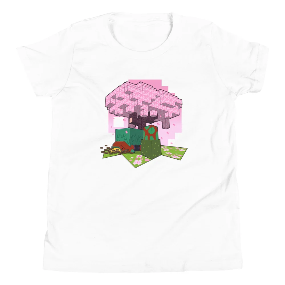 Minecraft Trails & Tales Cherry Blossom Sniffer Kids T-Shirt - Image 5