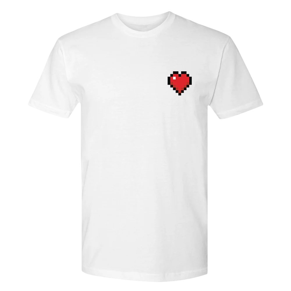 Minecraft Heart Badge Adult Short Sleeve T-Shirt