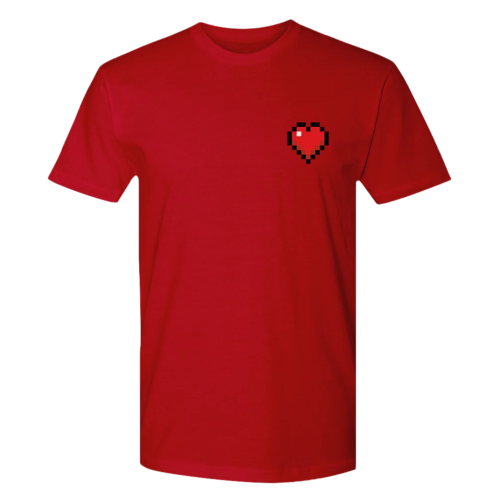 Minecraft Heart Badge Adult Short Sleeve T-Shirt - Image 4
