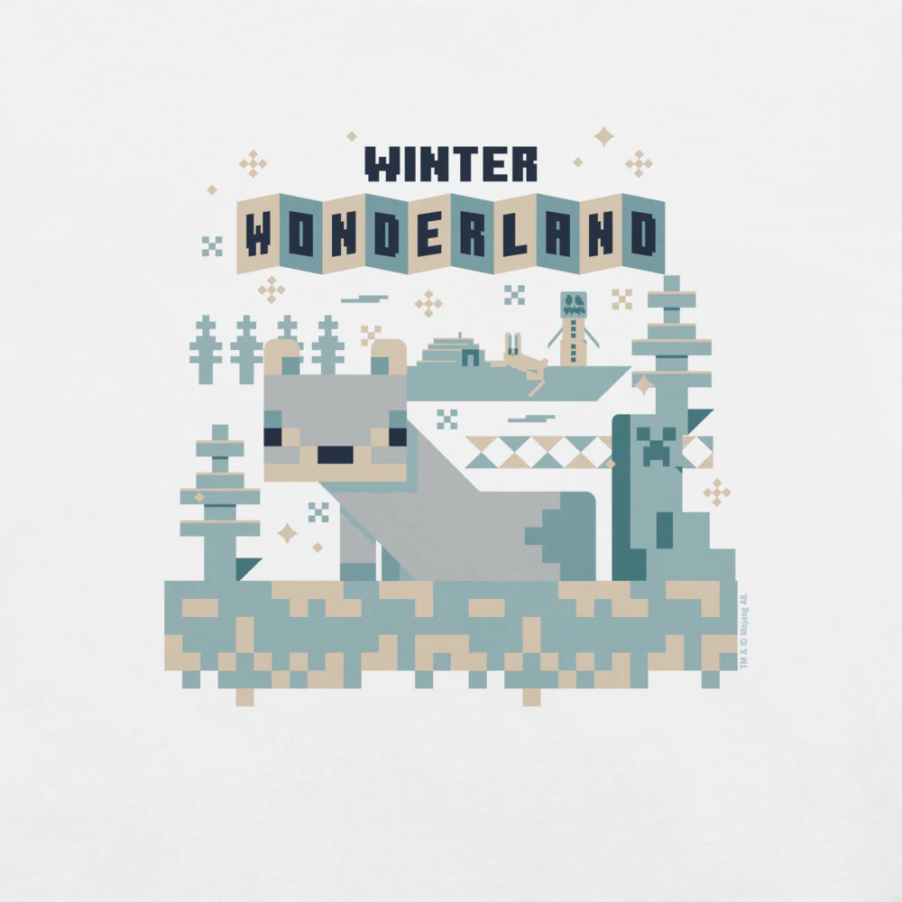 Minecraft Winter Wonderland Adult T-Shirt - Image 6