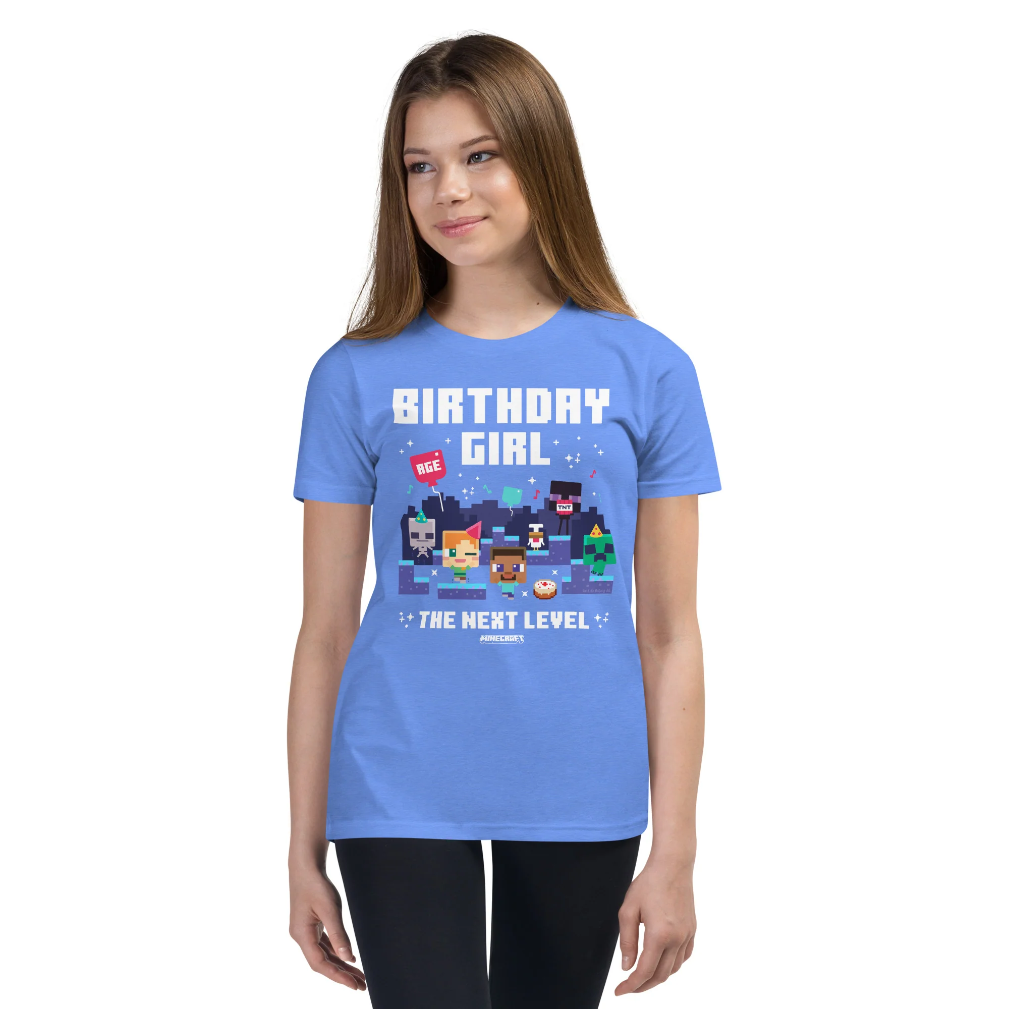 Minecraft Kids T-Shirt Birthday Girl Personalized Age - Image 2